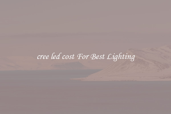 cree led cost For Best Lighting
