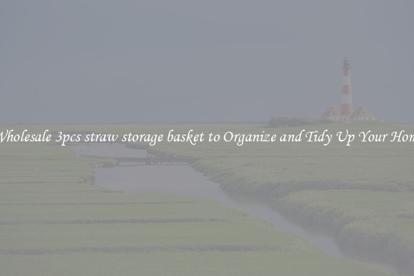 Wholesale 3pcs straw storage basket to Organize and Tidy Up Your Home