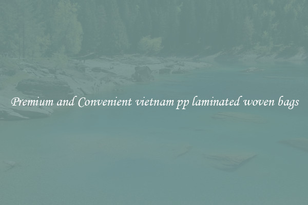 Premium and Convenient vietnam pp laminated woven bags