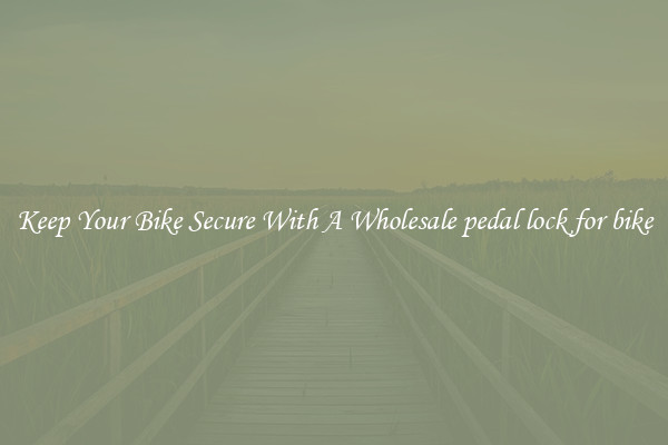 Keep Your Bike Secure With A Wholesale pedal lock for bike