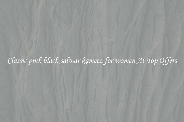 Classic pink black salwar kameez for women At Top Offers