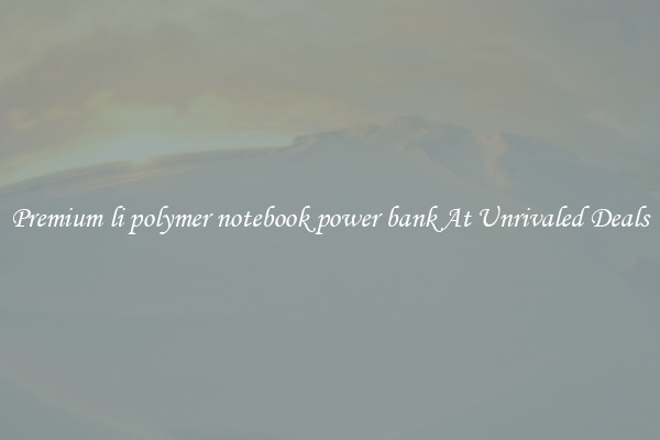 Premium li polymer notebook power bank At Unrivaled Deals