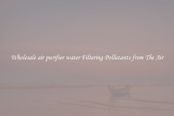 Wholesale air purifier water Filtering Pollutants from The Air