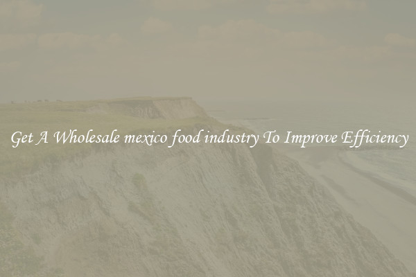Get A Wholesale mexico food industry To Improve Efficiency