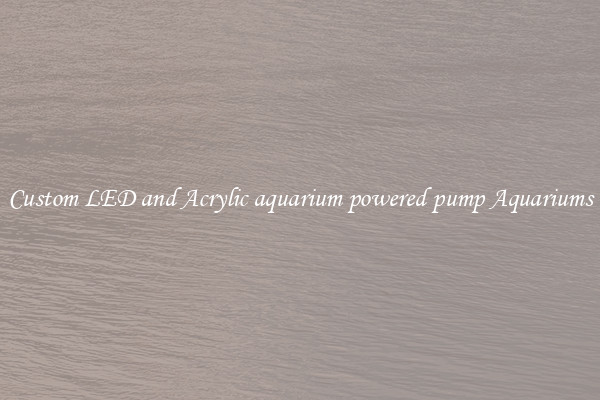 Custom LED and Acrylic aquarium powered pump Aquariums