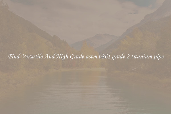 Find Versatile And High Grade astm b861 grade 2 titanium pipe